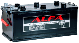 ALFA 190 (4) рус -/+ (1300A, 524*239*223) болт с бортом