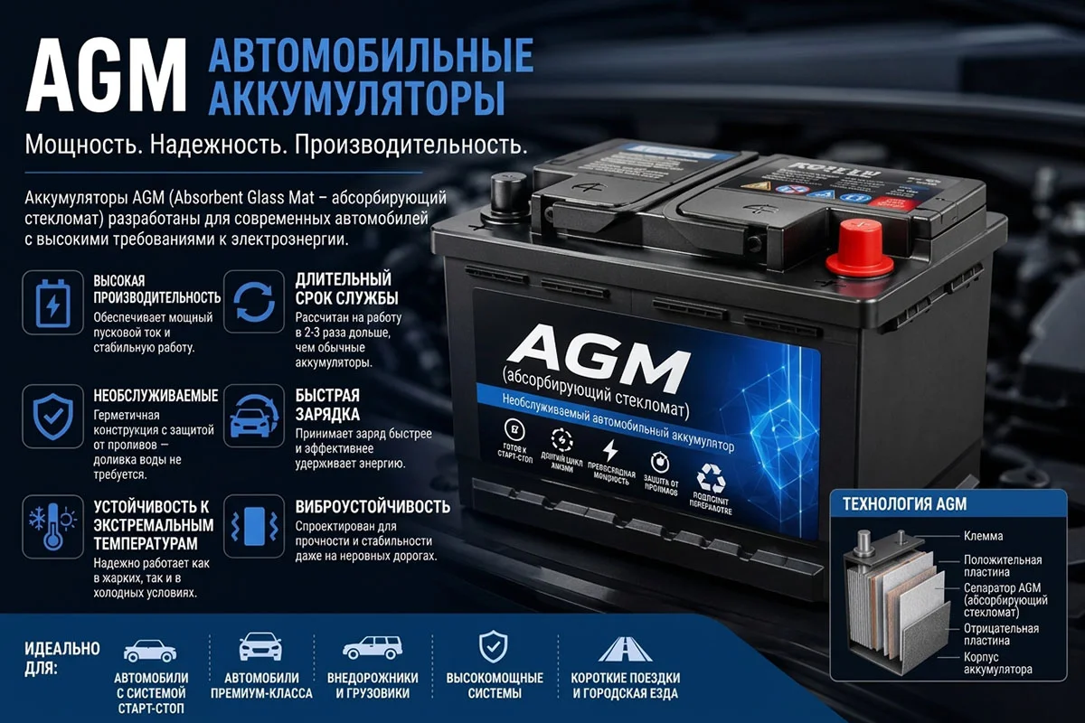 Особенности AGM аккумуляторов