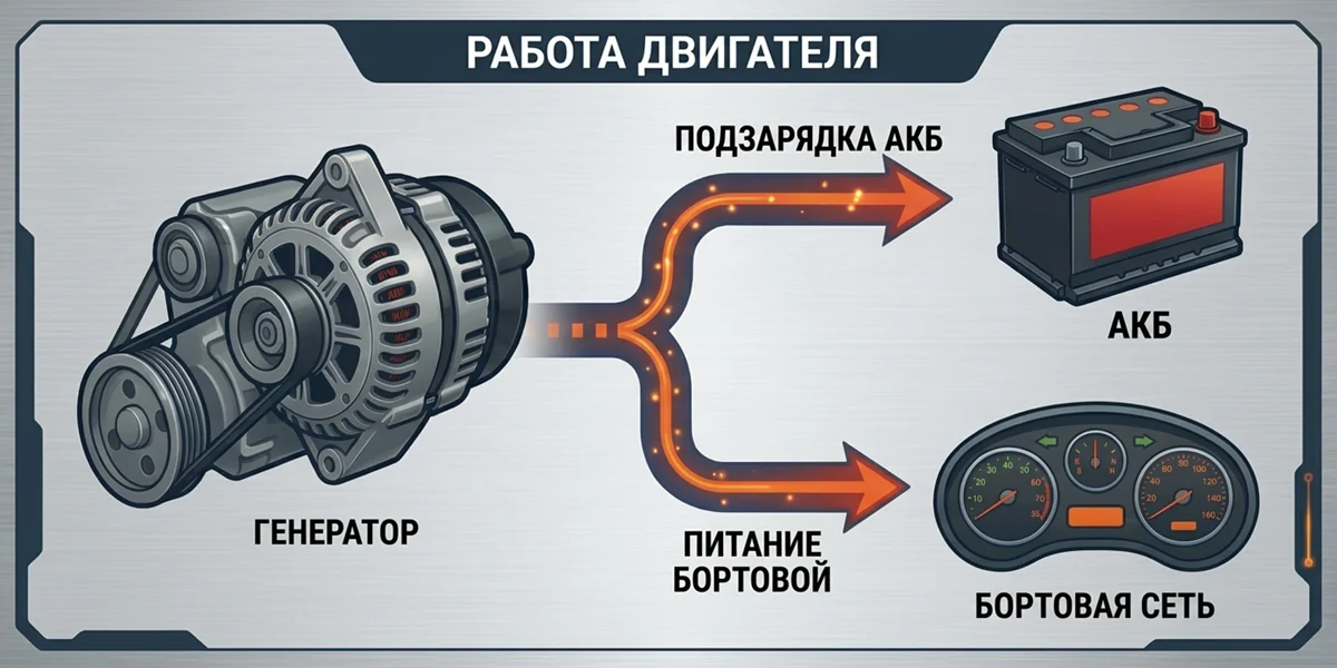 Работа автомобильного генератора