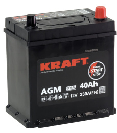 KRAFT AGM Asia 40 JR (330A, 200*142*220) с бортом