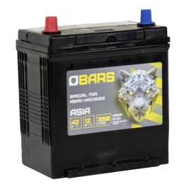 BARS Asia 42 JL (350A, 186*129*220) тонкие клеммы с бортом