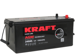 KRAFT AGM 240 (3) евро +/- (1500A, 518*260*223)