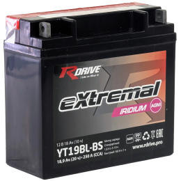 RDrive eXtremal Iridium YT19BL-BS 18Ah (250А 182*77*168)