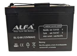 ALFA 12V-90Ah(C20) L (тяговая) M8 (307*169*211)