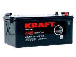 KRAFT AGM 220 (3) евро +/- (1400A, 518*260*223)