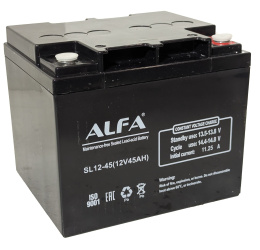 ALFA 12V-45Ah(C20) L (тяговая) M6 (197*166*170)