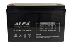 ALFA 12V-100Ah(C20) L (тяговая) M8 (331*173*213)