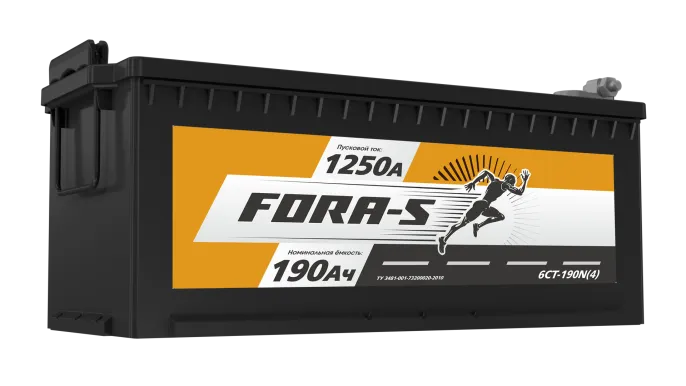 FORA-S 190 (4) рус -/+ (1250A, 480*223*223) клемма болт c бортом.