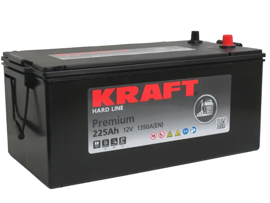 KRAFT Premium 225 (3) евро +/- (1350A, 518*263*223)