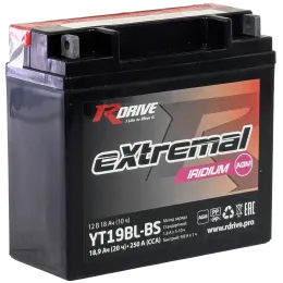 RDrive eXtremal Iridium YT19BL-BS 18Ah (250А 182*77*168)