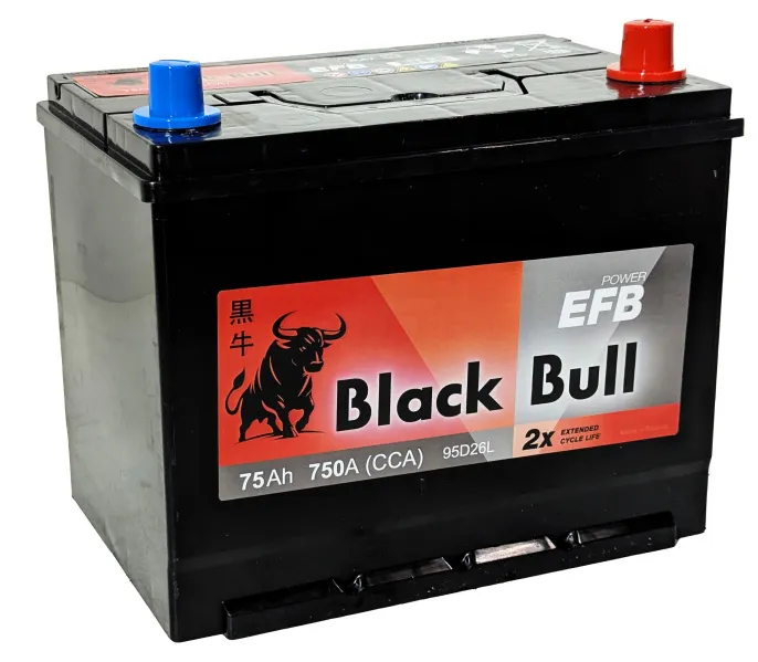 Аккумулятор BLACK BULL Asia EFB 75 JR (750A, 257*172*200)