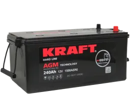 KRAFT AGM 240 (3) евро +/- (1500A, 518*260*223)