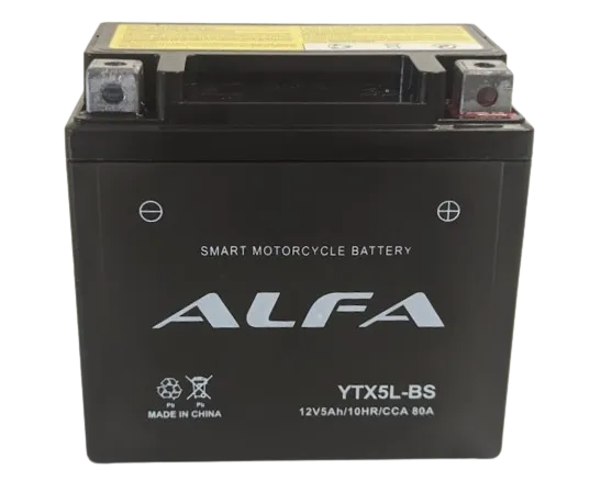 ALFA YTX5L-BS 5Ah (80A 113*70*107)