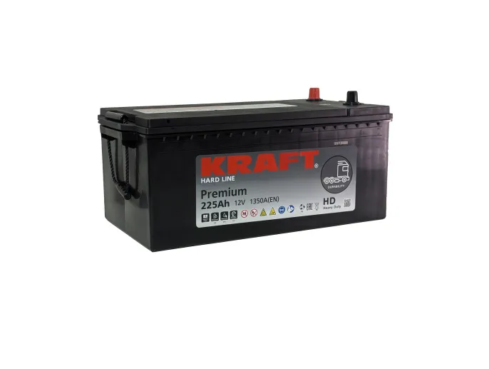 Аккумулятор KRAFT Premium 225 (4) рус -/+ (1350A, 518*274*223)