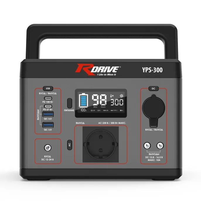 Литиевая электростанция RDrive ELECTRO Green Reserve YPS-300