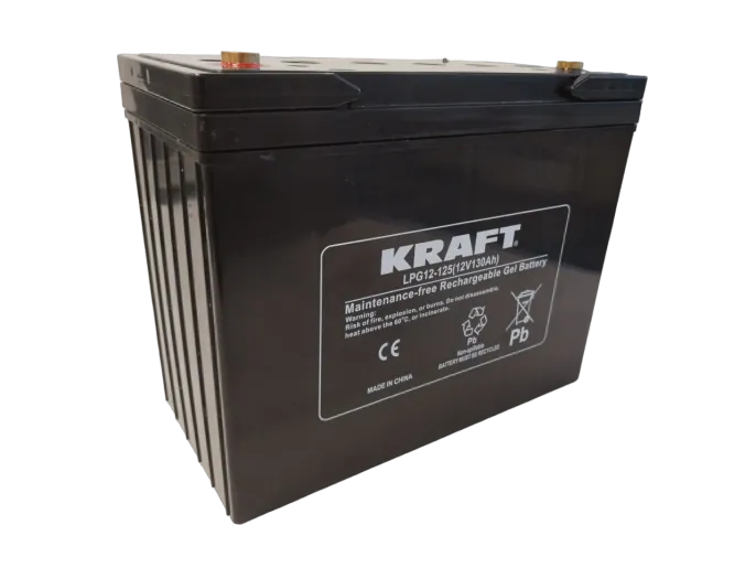 KRAFT 12V-130Ah(C20) L (тяговая) (345*173*274) GEL