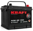 Аккумулятор KRAFT AGM Asia 65 JR (620A, 230*175*220)