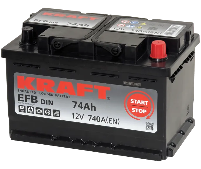 KRAFT EFB 74 R низк. (740A, 278*175*175)