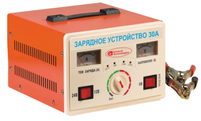 General Technologies GT-BC008 (30А, трансформаторное, Ступенчатая, 6/12/24V, АКБ до 230Ач)