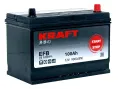 Аккумулятор KRAFT EFB Asia 100 JR (900A, 304*172*220) с бортом