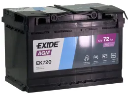 Exide AGM 72Ah 760A (R+) 278x175x190 mm