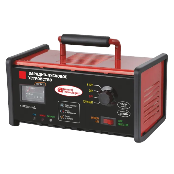 General Technologies GT-JC100 (автомат, 12/24V, АКБ 0-190Ач, ток 15А, пуск 100А)