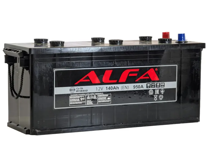 Аккумулятор ALFA 140 (4) рус -/+ (950A, 480*189*210) Узбекистан
