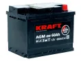 Аккумулятор KRAFT AGM 60 R (680A, 242*175*190)