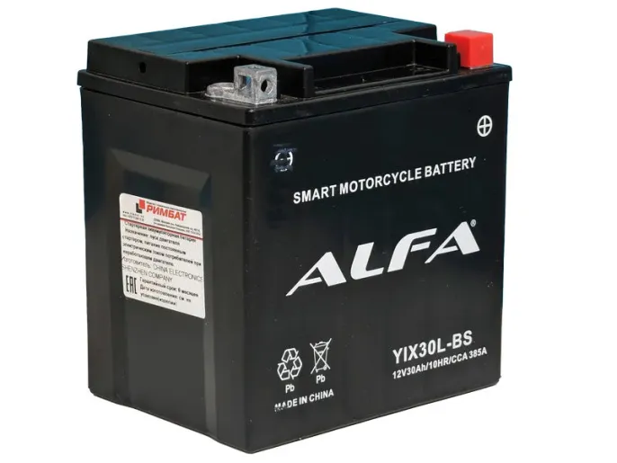 Аккумулятор ALFA YIX30L-BS 30Ah (385A 166*128*173)