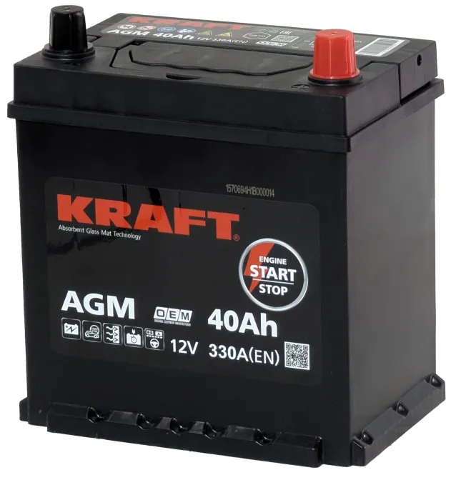 KRAFT AGM Asia 40 JR (330A, 200*142*220) с бортом