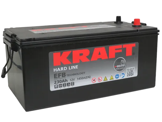KRAFT EFB 230 (3) евро +/- (1450A, 518*263*223)