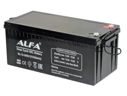 ALFA 12V-200Ah(C20) L (тяговая) M8 (522*240*219)