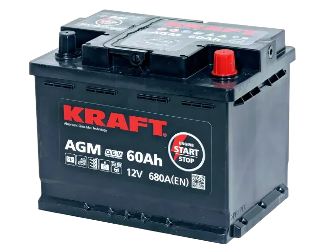 KRAFT AGM 60 R (680A, 242*175*190)