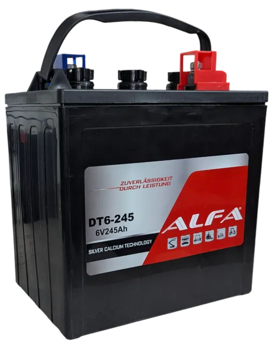 Аккумулятор ALFA 6V-245Ah(C20) L (тяговая) M8 (262*188*275)
