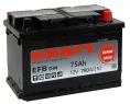 Аккумулятор KRAFT EFB 75 R (780A, 278*175*190)